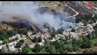 Incendio de enseres y vegetación entre Móstoles y Arroyomolinos [upl. by Yleik]