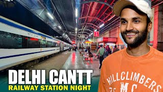 Delhi Cantt Railway Station Night  Delhi Cantt Station  Bachpan Se Travel [upl. by Novat]