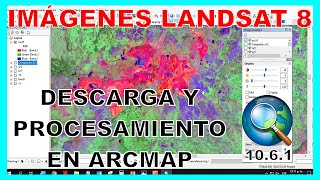 IMÁGENES LANDSAT 8  Descarga y procesamiento en ArcMAP [upl. by Derrek499]