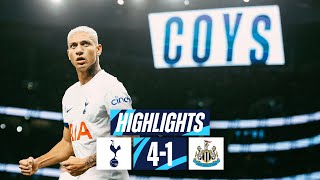 TOTTENHAM HOTSPUR 41 NEWCASTLE UNITED  PREMIER LEAGUE HIGHLIGHTS  RICHARLISON AT THE DOUBLE [upl. by Kram]