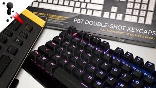 Corsair PBT DoubleShot Key Caps Sound Test and Review [upl. by Lib]