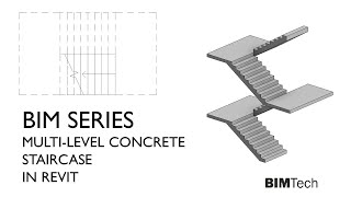 BIM Series  MultiLevel Concrete RCC Staircase with multiple Landings in Revit [upl. by Norha]