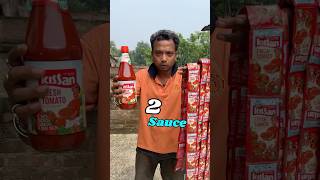 Bottle Vs Pouch Tomato 🍅 Sauce wait test Bengali mini blog shorts 😵￼ [upl. by Chill765]