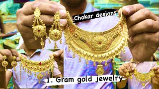 15 gram gold chokar designs Top 5 necklace designs  Delhi Sadar bazar [upl. by Navad]