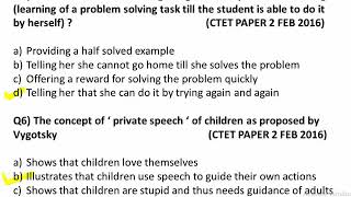 MCQS ON VYGOTSKYS THEORY  CHILD DEVELOPMENT AND PEDAGOGY  CTET TET AND OTHER TEACHING EXAMS [upl. by Tillman]