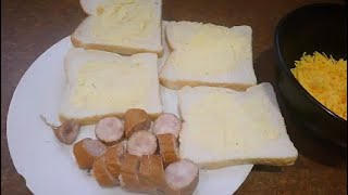 PanFried Masurian Sausage and Cheddar Cheese Sandwiches A Simple Meal [upl. by Morly]