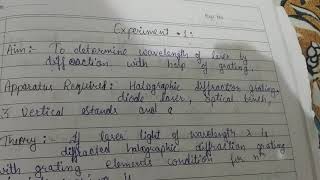 To determine wavelength of laser by diffraction with help of grating [upl. by Suirtemed]