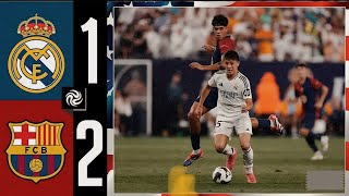 HIGHLIGHTS  REAL MADRID 1 VS 2 FC BARCELONA  TOUR 2024 [upl. by Lokim77]