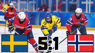 SVERIGE VS NORGE OLYMPISKA SPELEN U16 KVINNOR 2024 [upl. by Anuhsal]