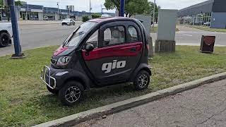 GIO AllSeason Enclosed Mobility Scooter Car [upl. by Eirhtug]