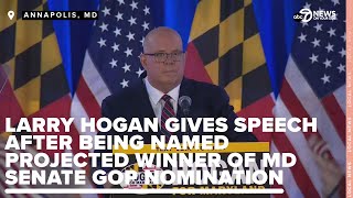 Larry Hogan gives speech after being named projected winner of Maryland Senate GOP nomination [upl. by Mik883]