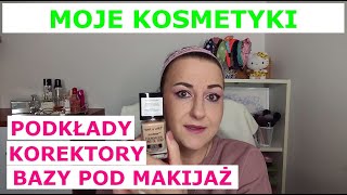 Przegląd mojej toaletki bazy pod makijaż podkłady i korektory [upl. by Granoff]