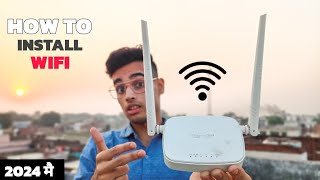 Ghar pe wifi kaise lagwayein  How to install wifi at home [upl. by Aubree]