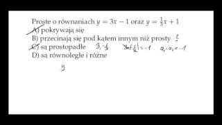 26 proste o równaniach pokrywają się są równoległe są prostopadłe [upl. by Rebmak745]