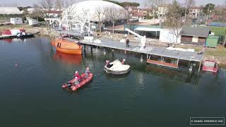 Esercitazione MAMS  ForSea Ravenna  Soccorso  Abbandono Nave  Rescue Boat [upl. by Gnov]