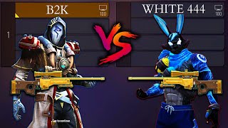 B2K VS WHITE 444  AWM VS AWM  WHO IS THE LEGEND OF AWM IN FREE FIRE [upl. by Leesen]