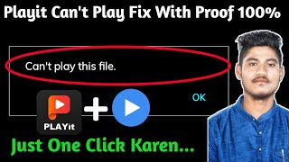 How to fix I Cant Play This File Video Not Playing Playit App amp Mxplayer In Android 2024 [upl. by Keligot]