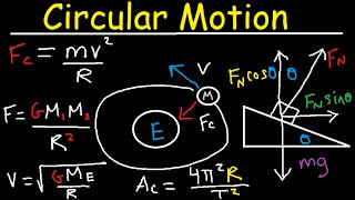 Centripetal Acceleration amp Force  Circular Motion Banked Curves Static Friction Physics Problems [upl. by Cooperman]