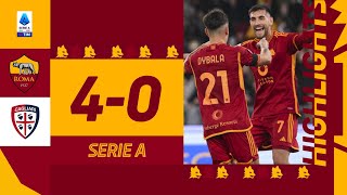 Roma 40 Cagliari  Serie A Highlights 202324 [upl. by Berwick]