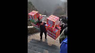 So the instant noodles on the top of Mount Tai are really not expensive foryou nature mountains [upl. by Alyag]