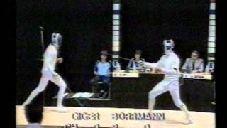 Fechtweltmeisterschaft 1983 in Wien DegenFinale Elmar Borrmann gegen Daniel Giger  TEIL 1 [upl. by Grace761]