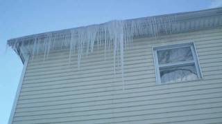 Man shoots Icicles From Gutter [upl. by Elem293]