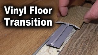 How to Install Vinyl Flooring Transition Strip  LVP Moulding [upl. by Enialehs]