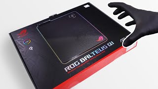 ASUS ROG BALTEUS QI Gaming Mouse Pad  UNBOXING ASMR  NO TALKING [upl. by Assirol]