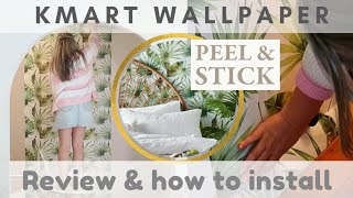 KMART Wallpaper Self Adhesive Review How To Install Peel amp Stick Budget Makeover [upl. by Coats]