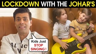 Karan Johar ANNOYED By His Kids Roohi And Yash Singing Says Stop it  Toodles FUN VIDEO [upl. by Theona369]