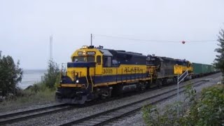 Alaska Railroad Whittier Freight with Old School Flavor 100th Video [upl. by Armillia]