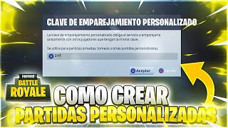 COMO CREAR quotPARTIDAS PRIVADASquot EN FORTNITE MUY FACIL SIN SER YOUTUBER [upl. by Magan55]