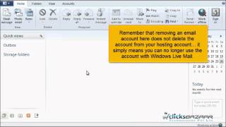 How to delete an email account in Windows Live Mail [upl. by Sackville654]