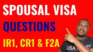 VISA INTERVIEW QUESTIONS  IR1CR1F2A VISA CATEGORIES [upl. by Flory493]