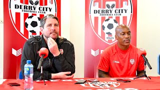 Ruaidhrí Higgins and Andre Wisdom  Shamrock Rovers Press Conference  19092024 [upl. by Nnyleve]