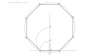 How to draw a regular octagon knowing the length of one side [upl. by Leboff576]