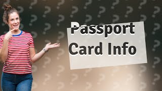 Is my passport number on my passport card [upl. by Leahci]