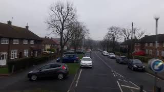 FULL ROUTE VISUAL  London Bus Route 496 Romford Queens Hospital  Harold Wood  19814 LX11BKF [upl. by Yrol4]