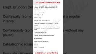 VOCABULARY AND SPELLINGS FOR LISTENING WFD BLANKS READING BLANKSboth ptewithsidhu [upl. by Midge]