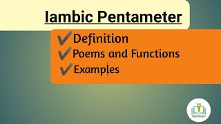 What is an iambic pentameter in poetry Definition poems and functionsexamples  literaturepag [upl. by Rose]