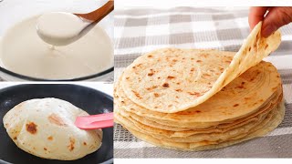 5 Minutes Ready Quick and Easy flatbread made with Batter No Kneading No Oven [upl. by Eldwen]