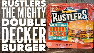 Rustlers The Mighty Double Decker Cheese Burger Review [upl. by Rickey]