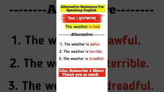 Alternative Sentences english shorts viral sentences [upl. by Eellah574]