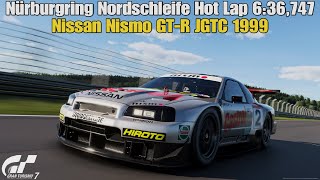 Gran Turismo 7  Nissan Nismo GTR JGTC 1999 Hot Lap Nürburgring Nordschleleife quot636747quot [upl. by Ycat302]