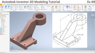 Autodesk Inventor 3D Modeling Tutorial Ex 49 [upl. by Yenittirb20]