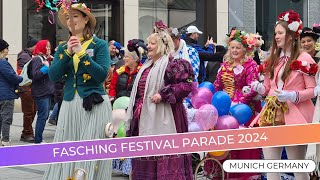 Fasching Festival  Carnival Parade 2024  Costumes amp Candies  Germany [upl. by Allcot]