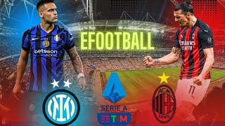 AC Milan VS Inter Milan  Biggest Italian Club efootball fifa [upl. by Relyuhcs]