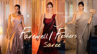 Ready to Wear Saree from Amazon Pre Stitched Saree for Farewell Freshers  Amazon Saree Haul 2024 [upl. by Araz]