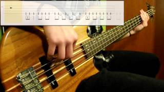 Led Zeppelin  Rock And Roll Bass Cover Play Along Tabs In Video [upl. by Ahsikahs]