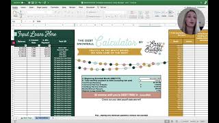 FULL Debt Snowball Calculator Tutorial  How soon can you become debtfree  Easy Budget [upl. by Aetnuahs824]